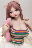 156cm/5ft1 F-cup Silicone Head Sex Doll – Alva Hart - Silicone Love Doll